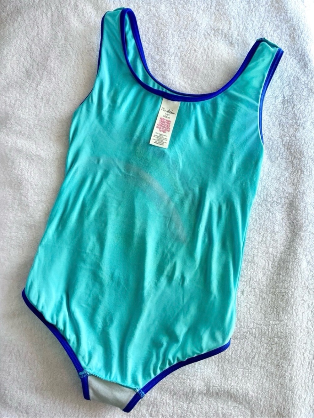 Mini Boden Rainbow Appliqué Swimsuit Aqua Blue 7–8Y / 128 cm - Picture 3 of 12